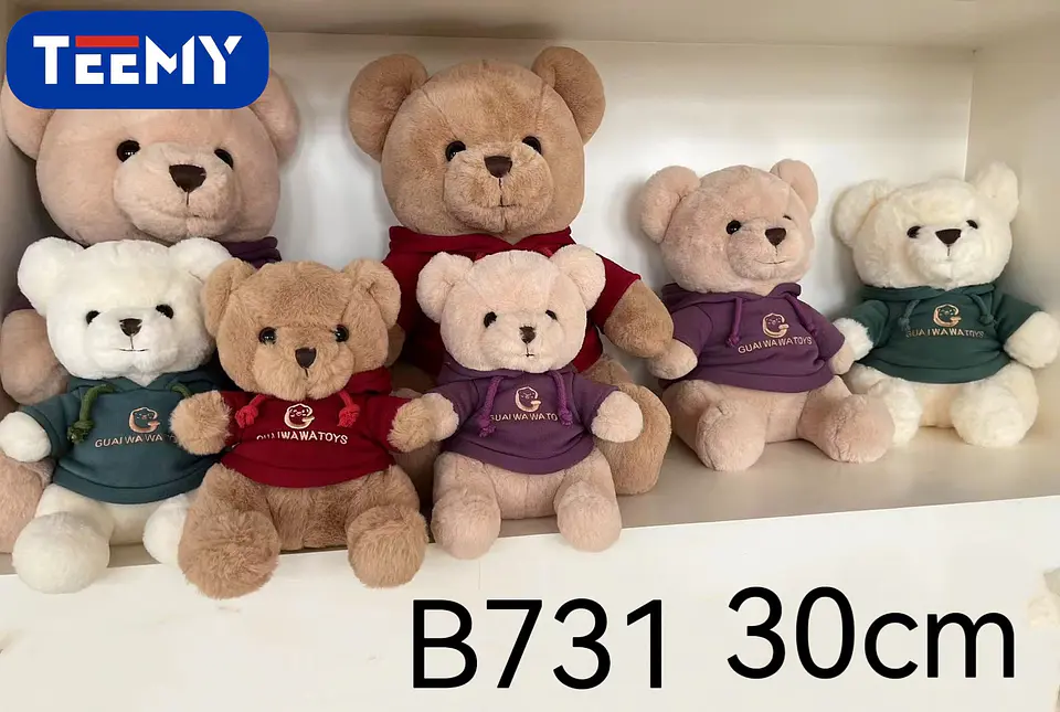 PELUCHE OSO 30 CM, 3 DEL MISMO POR MAYOR  (B731) 1