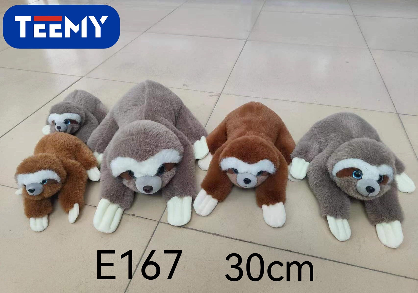 PELUCHE PEREZOSO 30 CM  , PRECIO PUBLICADO ES AL POR MAYOR Y DEBEN SER 3 UNIDADES DEL MISMO  (E167) 1