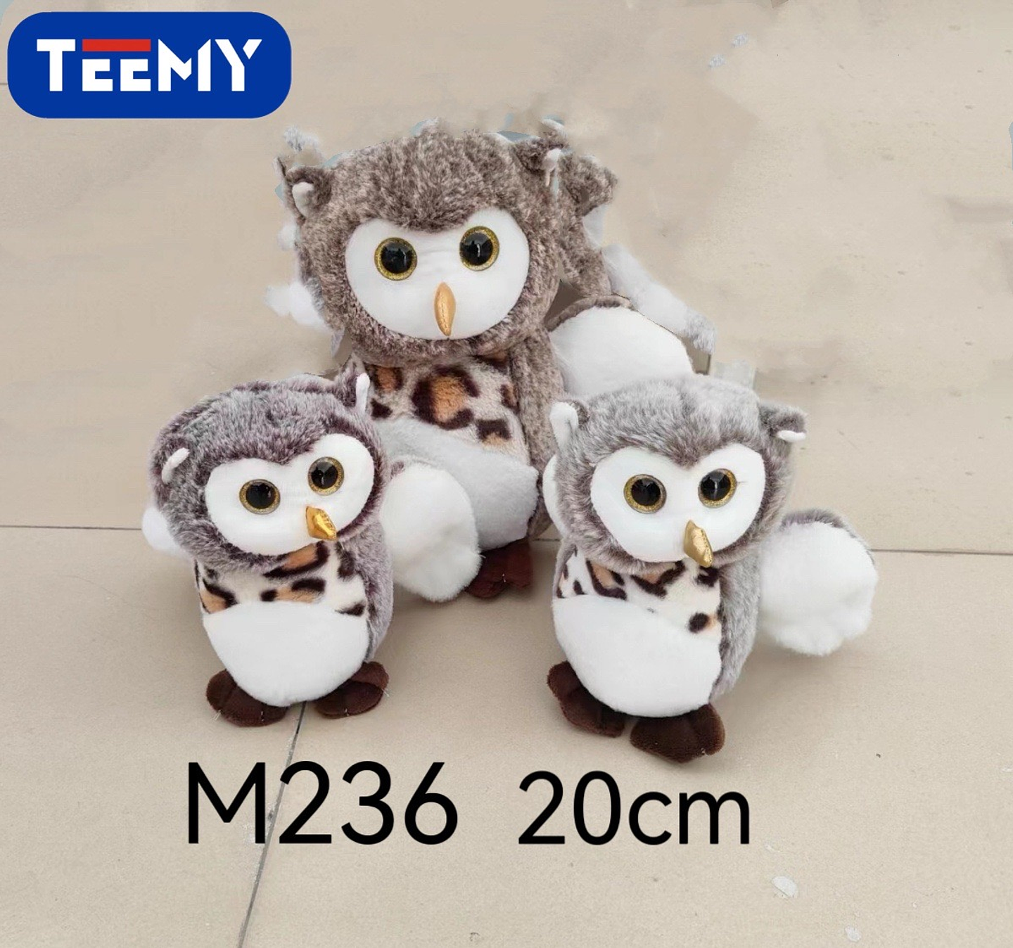 PELUCHE BUHO 20 CM  , PRECIO PUBLICADO ES AL POR MAYOR Y DEBEN SER 3 UNIDADES DEL MISMO  (M236) 1