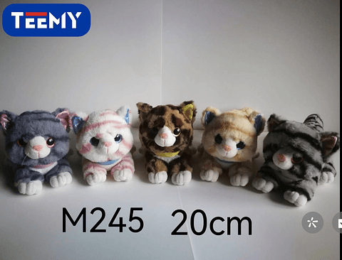 PELUCHE GATO 20 CM , PRECIO PUBLICADO ES AL POR MAYOR Y DEBEN SER 3 UNIDADES DEL MISMO  (M245)