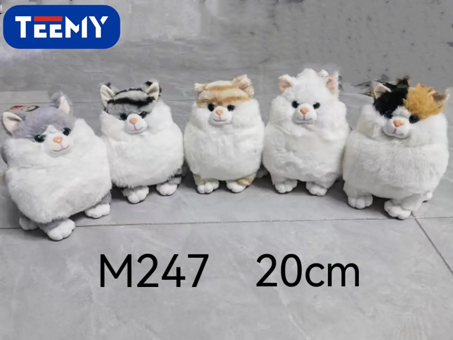 PELUCHE GATO 20 CM , 3 DEL MISMO POR MAYOR  (M247) 1