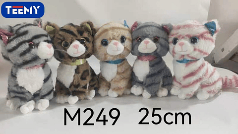 PELUCHE GATO 25 CM , PRECIO PUBLICADO ES AL POR MAYOR Y DEBEN SER 3 UNIDADES DEL MISMO  (M249)