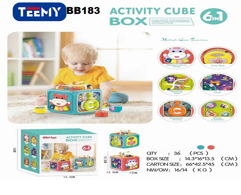CUBO CON ACTIVIDADES 6 EN 1 , 3 DEL MISMO POR MAYOR  (BB183) 1