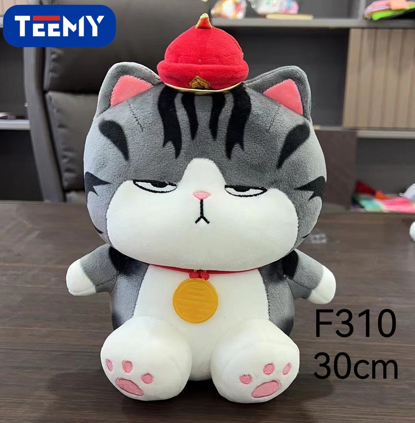 PELUCHE GATO EMPERADOR 26 CM, PRECIO PUBLICADO ES AL POR MAYOR Y DEBEN SER 3 UNIDADES DEL MISMO  (F310) 1