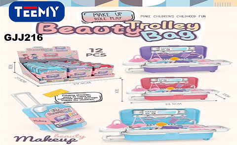 MALETICA CON MAQUILLAJE PAQUETE 12 PIEZAS (GJJ216)