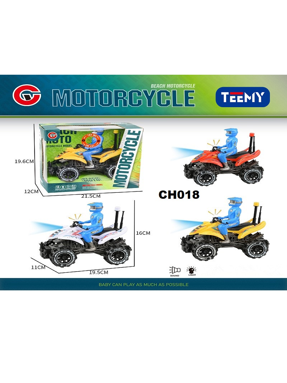 MOTO JUGUETE , PRECIO PUBLICADO ES AL POR MAYOR Y DEBEN SER 4 UNIDADES DEL MISMO 