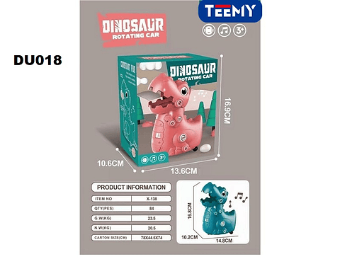 DINOSAURIO A BATERIA , PRECIO PUBLICADO ES AL POR MAYOR Y DEBEN SER 3 UNIDADES DEL MISMO  (DU018)