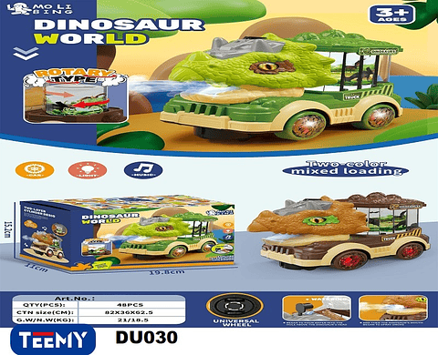 CARRO DINOSAURIO , PRECIO PUBLICADO ES AL POR MAYOR Y DEBEN SER 3 UNIDADES DEL MISMO  (DU030)
