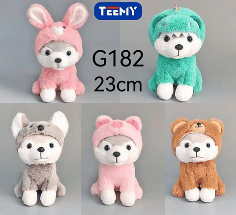 PELUCHE PERRO 23 CM, PRECIO PUBLICADO ES AL POR MAYOR Y DEBEN SER 3 UNIDADES DEL MISMO  (G182)