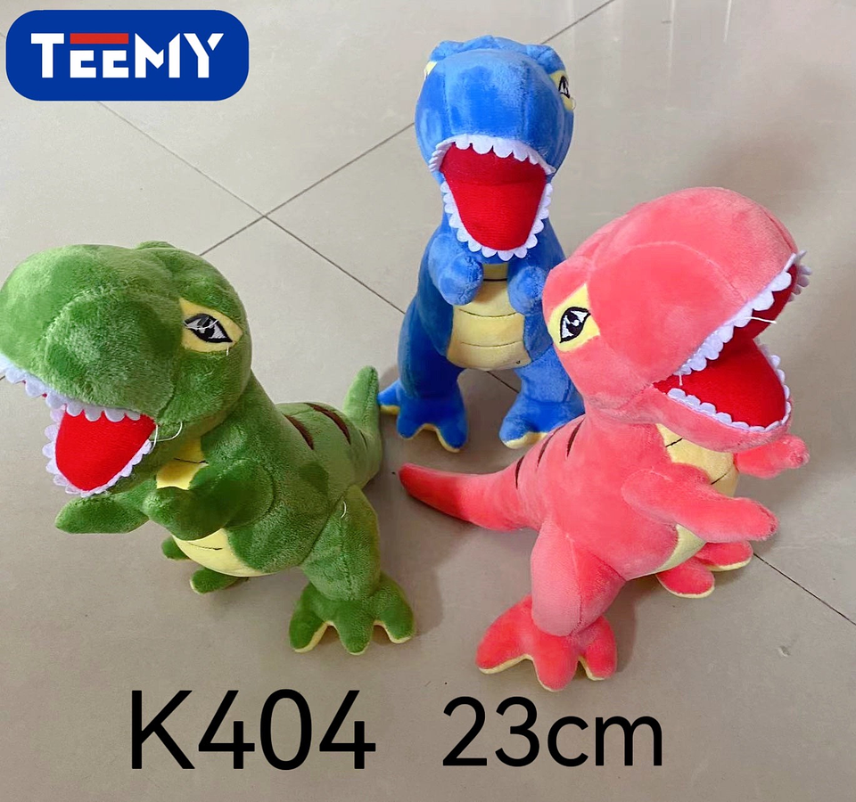 PELUCHE DINOSAURIO 23 CM, , PRECIO PUBLICADO ES AL POR MAYOR Y DEBEN SER 3 UNIDADES DEL MISMO  (K404) 1