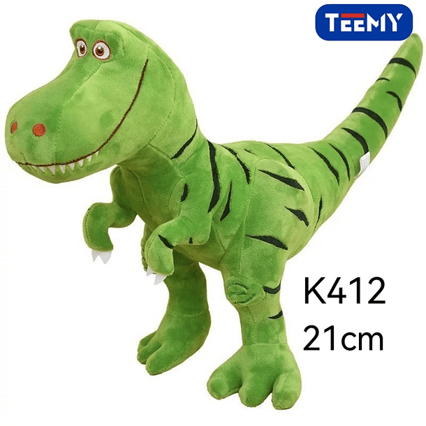 PELUCHE DINOSAURIO 21 CM, , PRECIO PUBLICADO ES AL POR MAYOR Y DEBEN SER 4 UNIDADES DEL MISMO 