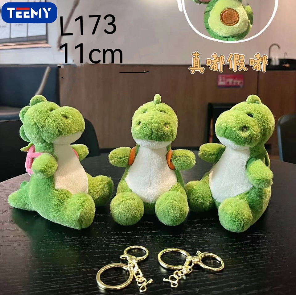 LLAVERO PELUCHE DINOSAURIO 11 CM PAQUETE 12 PIEZAS (L173) 1