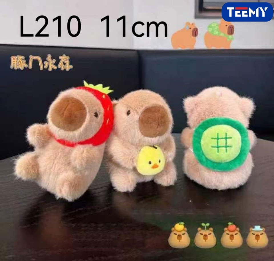 LLAVERO PELUCHE CAPYBARA 11 CM PAQUETE 12 PIEZAS (L210) 1
