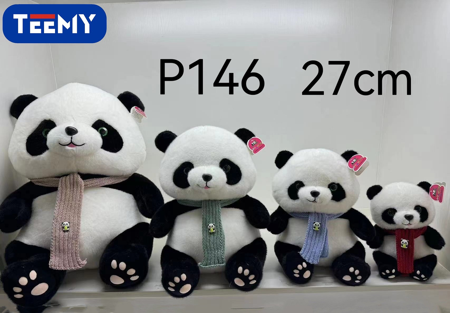 PELUCHE PANDA 27CM  , PRECIO PUBLICADO ES AL POR MAYOR Y DEBEN SER 3 UNIDADES DEL MISMO  (P146) 1