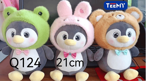 PELUCHE PINGUINO 21 CM , PRECIO PUBLICADO ES AL POR MAYOR Y DEBEN SER 3 UNIDADES DEL MISMO  (Q124)