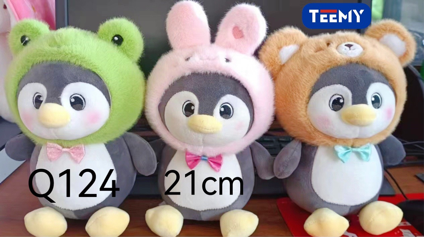 PELUCHE PINGUINO 21 CM , PRECIO PUBLICADO ES AL POR MAYOR Y DEBEN SER 3 UNIDADES DEL MISMO  (Q124) 1