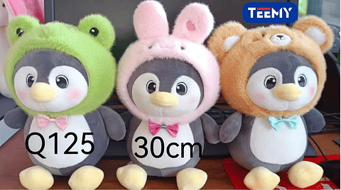 PELUCHE PINGUINO 30 CM , PRECIO PUBLICADO ES AL POR MAYOR Y DEBEN SER 3 UNIDADES DEL MISMO  (Q125)