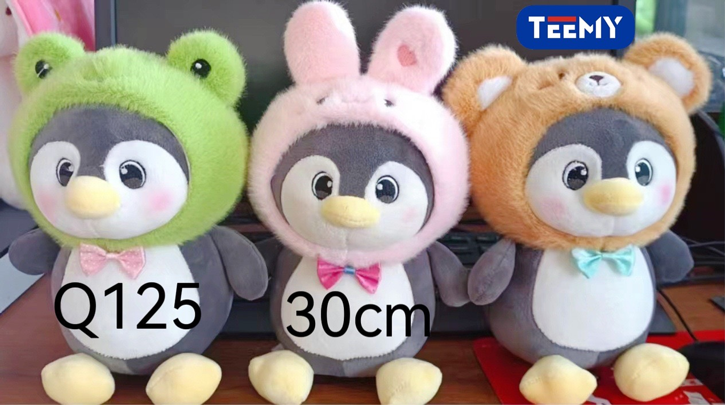 PELUCHE PINGUINO 30 CM , PRECIO PUBLICADO ES AL POR MAYOR Y DEBEN SER 3 UNIDADES DEL MISMO  (Q125) 1