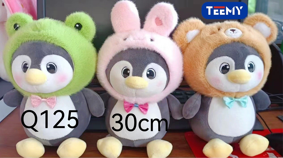 PELUCHE PINGUINO 30 CM , PRECIO PUBLICADO ES AL POR MAYOR Y DEBEN SER 3 UNIDADES DEL MISMO  (Q125) 1