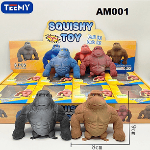SQUISHY GORILA PAQUETE 8 PIEZAS