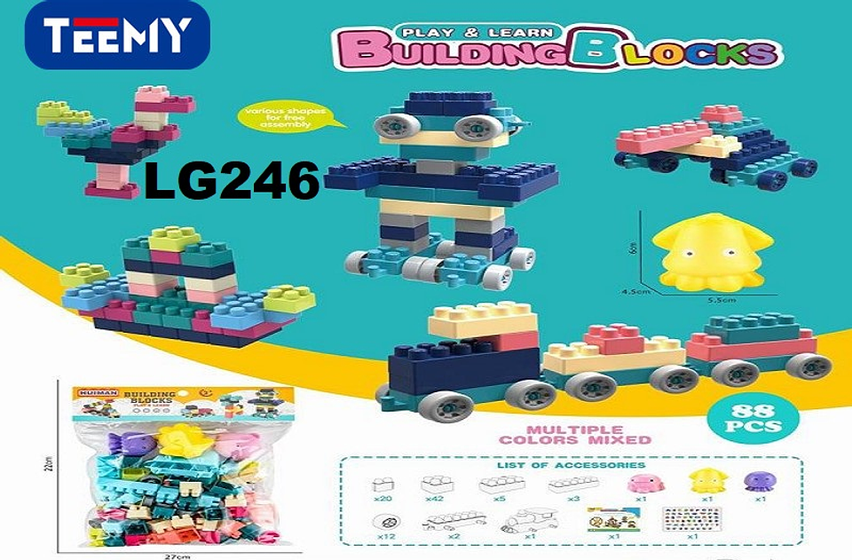 BLOQUES ARMABLES 88 PIEZAS  , PRECIO PUBLICADO ES AL POR MAYOR Y DEBEN SER 3 UNIDADES DEL MISMO  (LG246) 1
