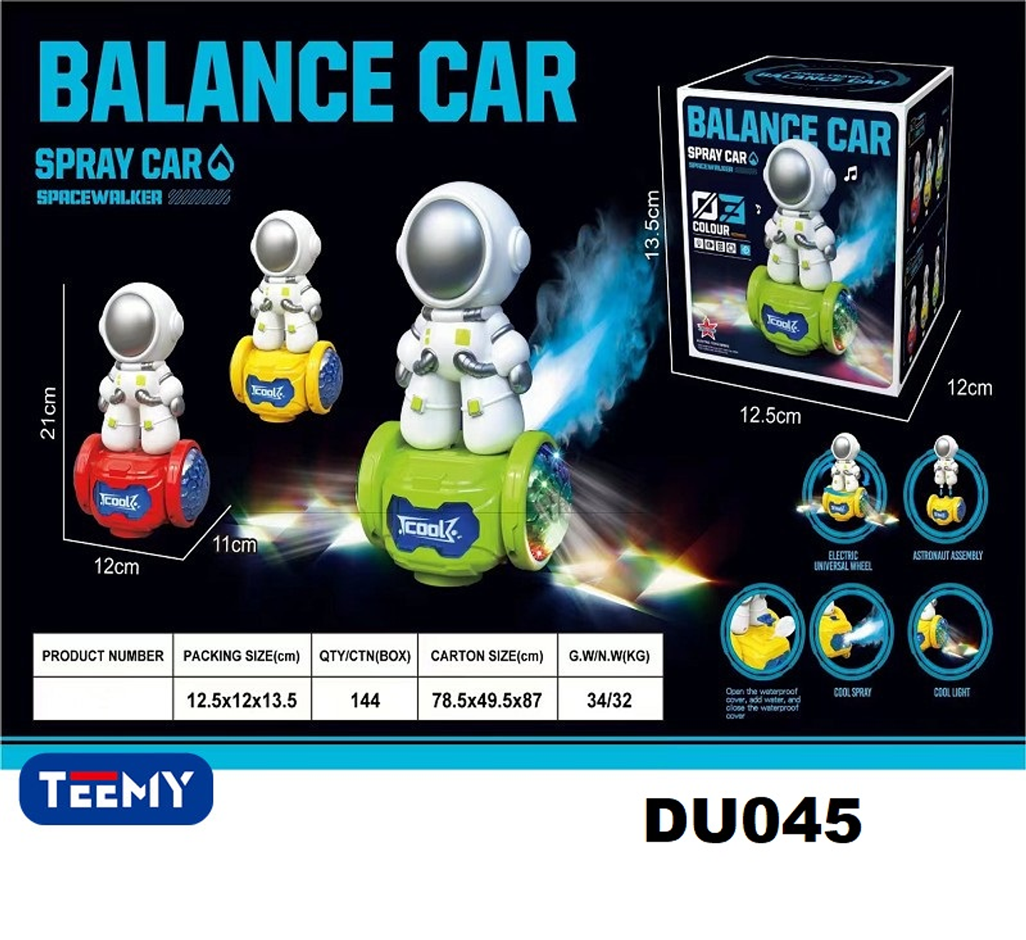 ASTRONAUTA MUSICAL CON LUCES ,PRECIO PUBLICADO ES AL POR MAYOR Y DEBEN SER 3 UNIDADES DEL MISMO  (DU045) 1