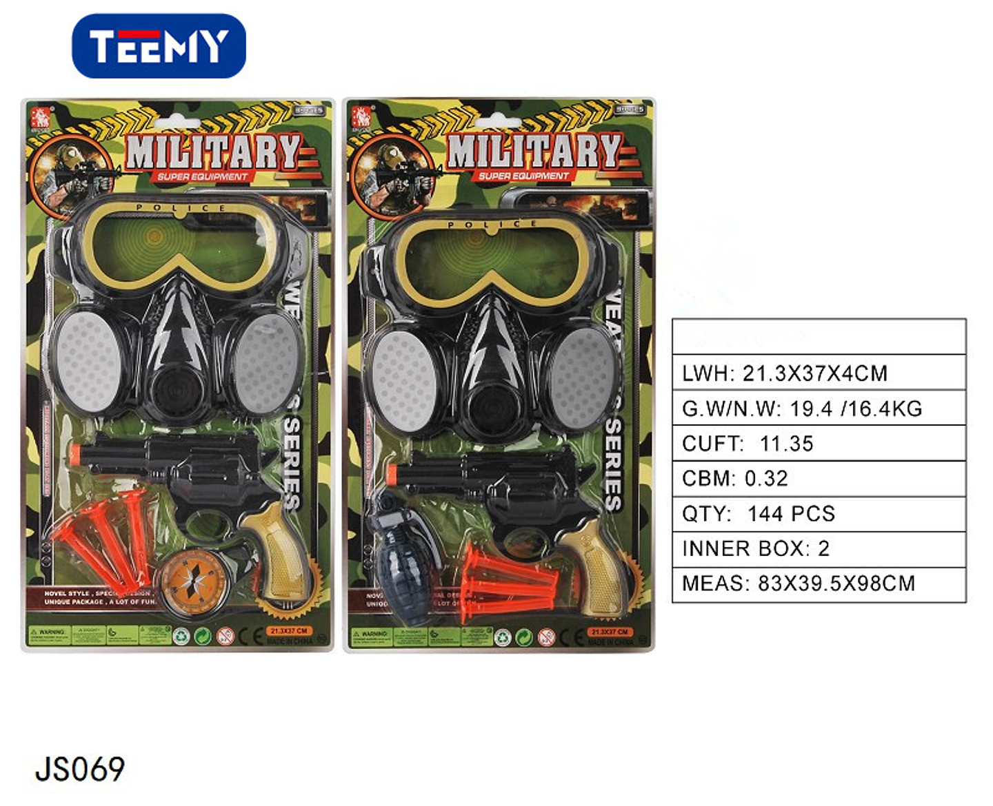 MASCARA CON PISTOLA DE JUGUETE , PRECIO PUBLICADO ES AL POR MAYOR Y DEBEN SER 3 UNIDADES DEL MISMO  (JS069) 1