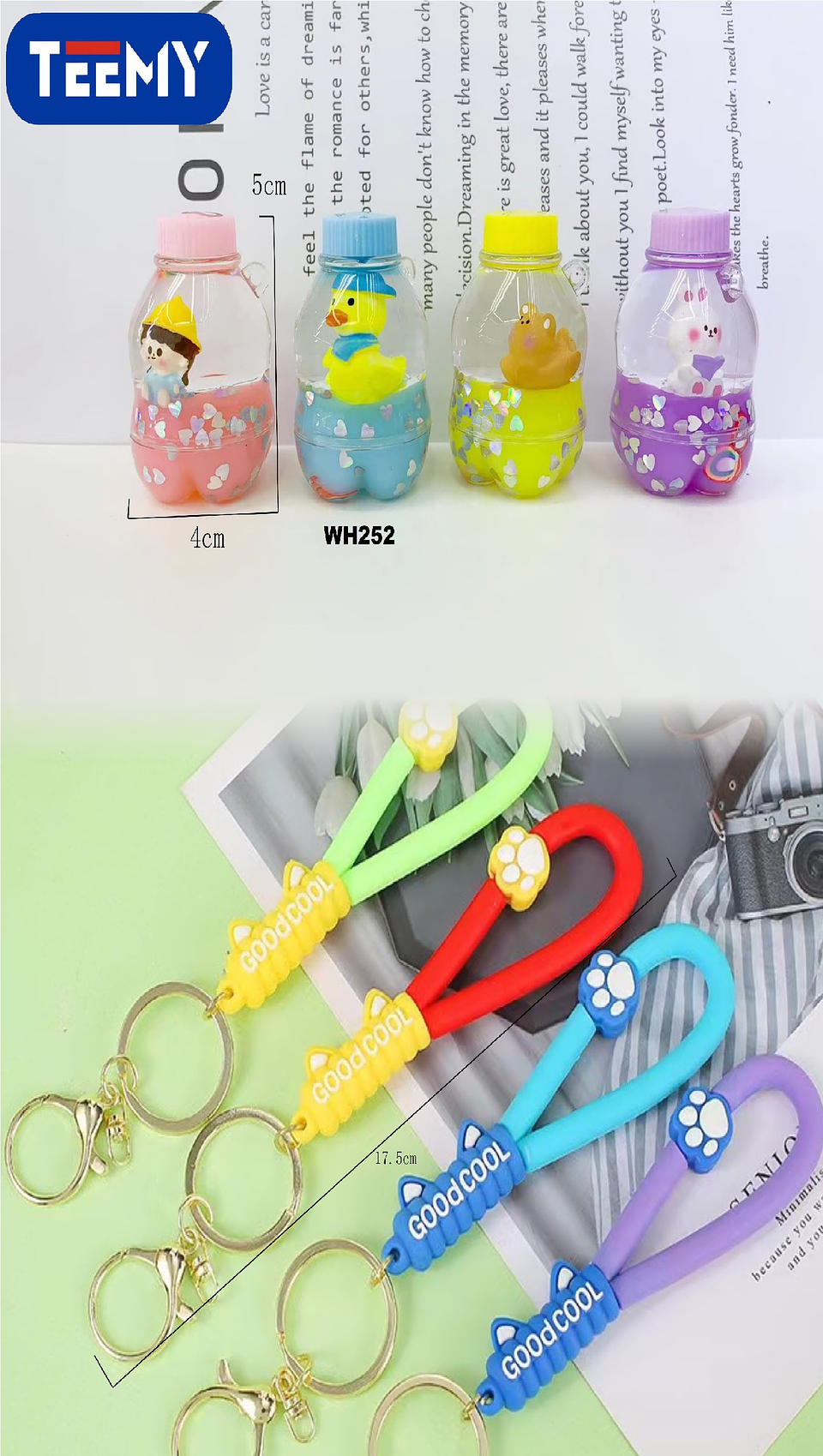 LLAVEROS SENSORIALES CON LIQUIDO PAQUETE 6 PIEZAS (WH252) 1