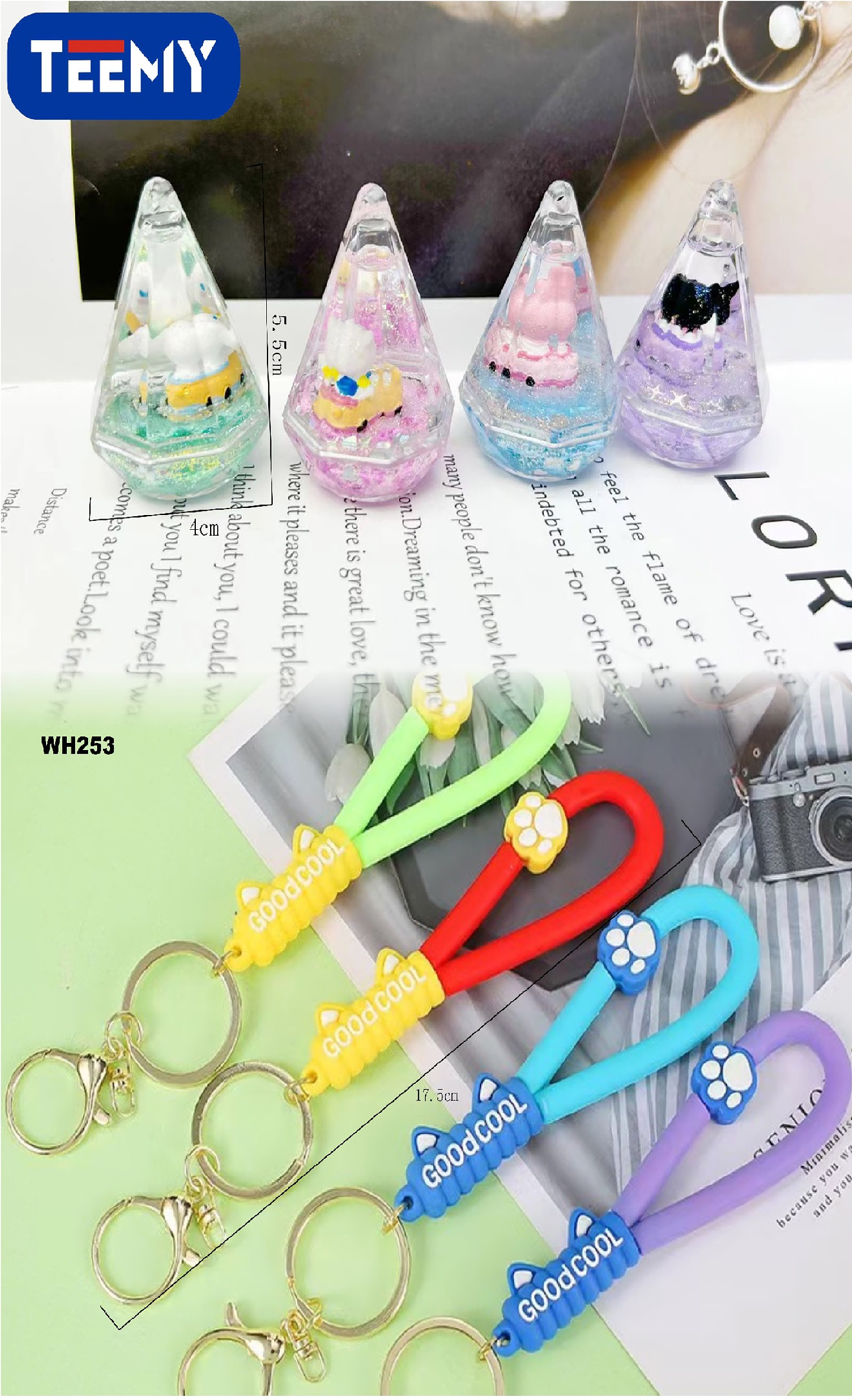 LLAVEROS SENSORIALES CON LIQUIDO PAQUETE 6 PIEZAS (WH253) 1