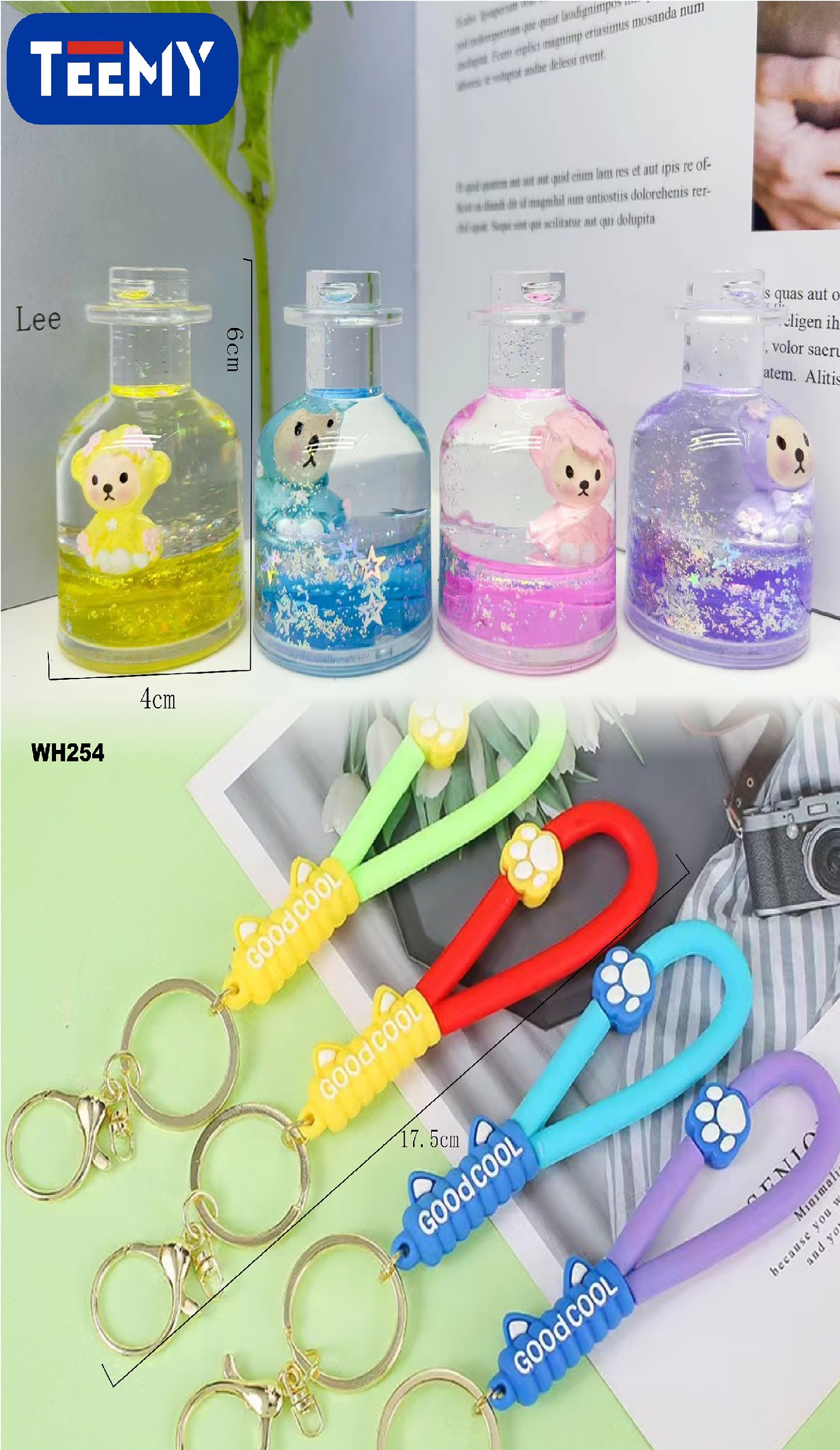 LLAVEROS SENSORIALES CON LIQUIDO PAQUETE 6 PIEZAS (WH254) 1