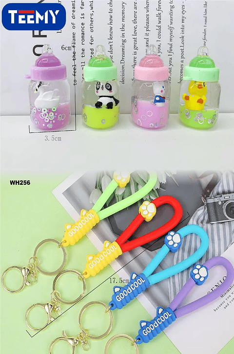 LLAVEROS SENSORIALES CON LIQUIDO PAQUETE 6 PIEZAS (WH256)