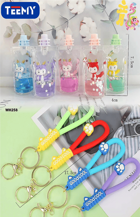 LLAVEROS SENSORIALES CON LIQUIDO PAQUETE 6 PIEZAS (WH258)