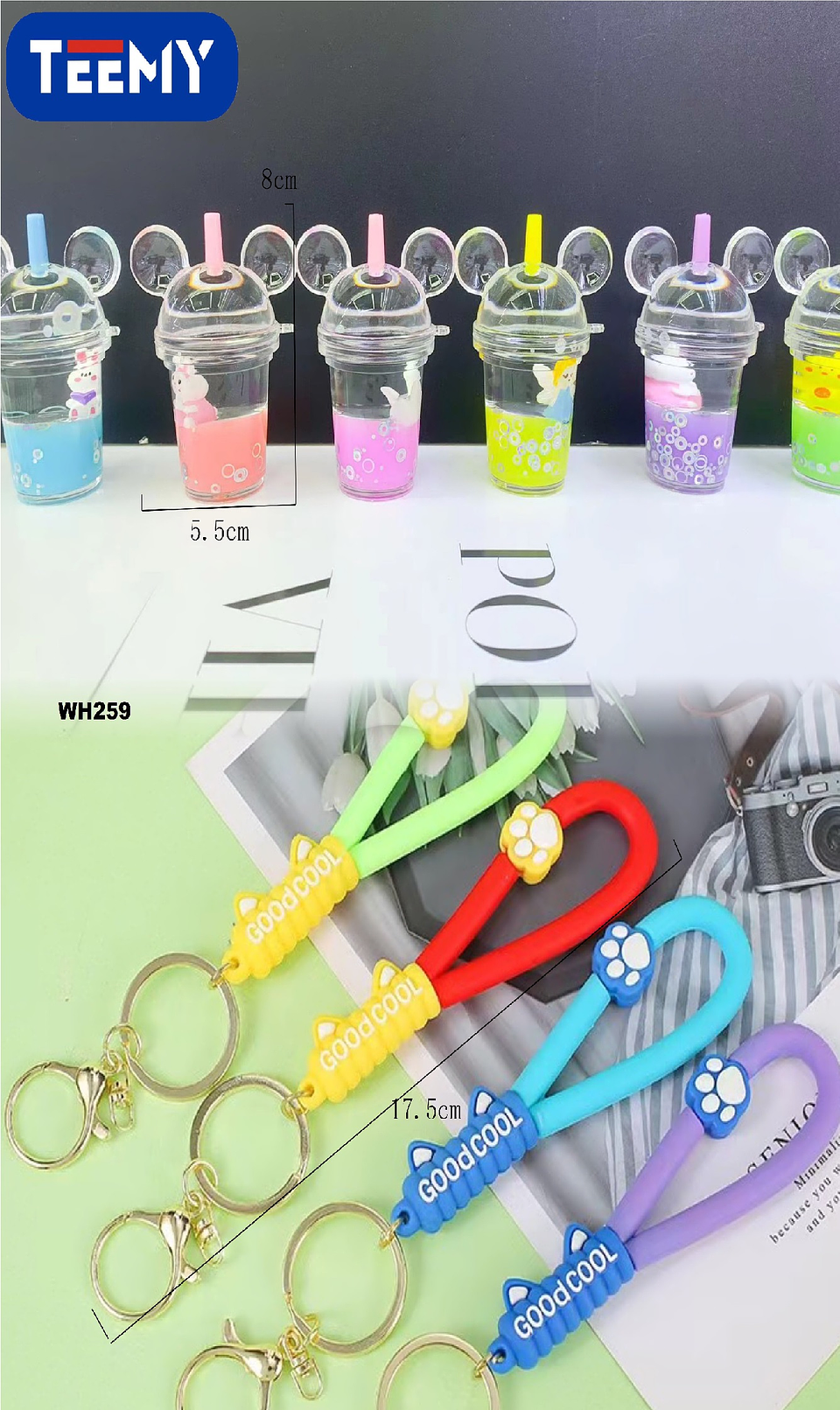 LLAVEROS SENSORIALES CON LIQUIDO PAQUETE 6 PIEZAS (WH259) 1