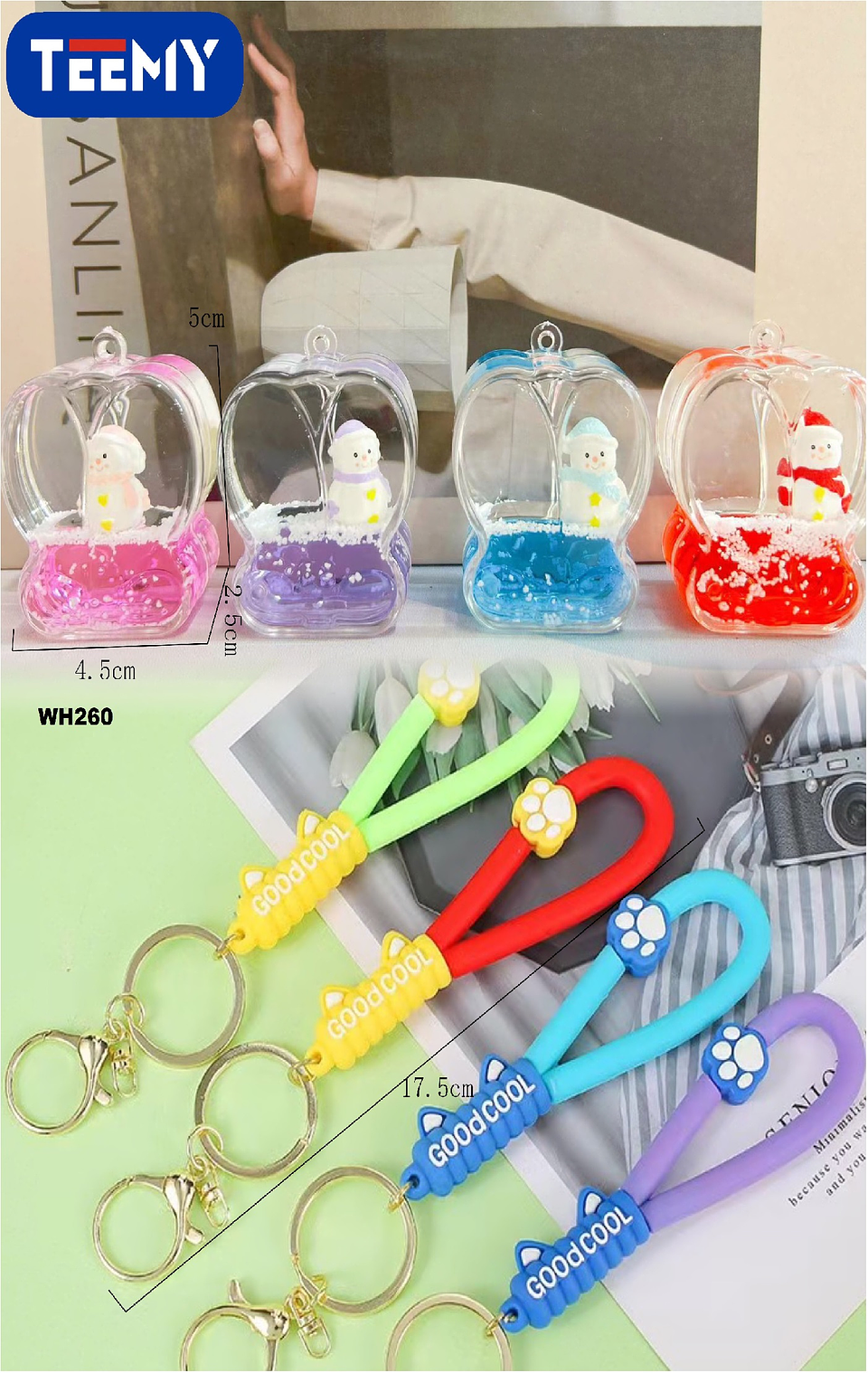 LLAVEROS SENSORIALES CON LIQUIDO PAQUETE 6 PIEZAS (WH260) 1