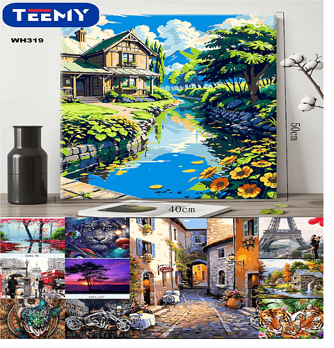 CUADRO PARA PINTAR 40 X 50 PAQUETE 5 PIEZAS (WH319)