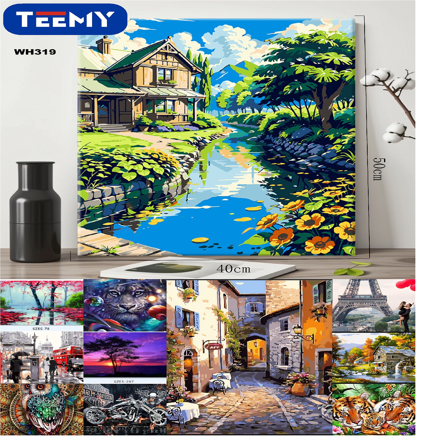 CUADRO PARA PINTAR 40 X 50 PAQUETE 5 PIEZAS (WH319) 1