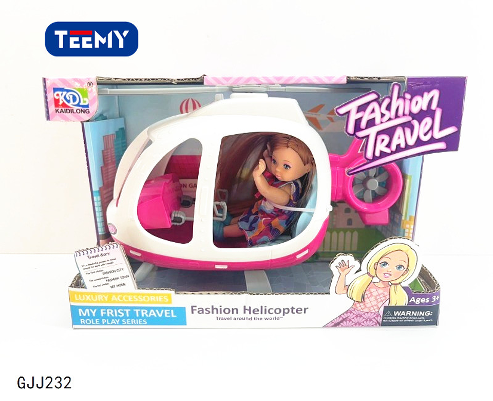 MUÑECA CON HELICOPTERO Y ACCESORIOS, PRECIO PUBLICADO ES AL POR MAYOR Y DEBEN SER 3 UNIDADES DEL MISMO  (GJJ232) 1