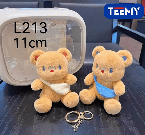 LLAVERO PELUCHE OSO 11 CM PAQUETE 12 PIEZAS (L213)