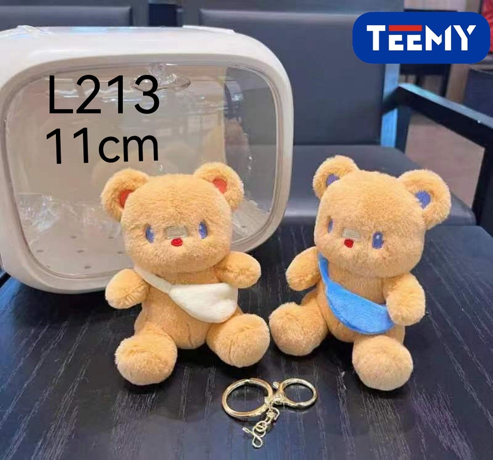 LLAVERO PELUCHE OSO 11 CM PAQUETE 12 PIEZAS (L213) 1