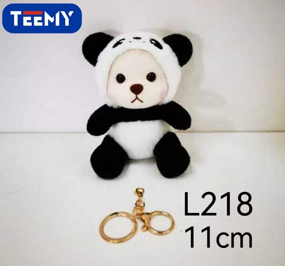 LLAVERO PELUCHE OSO 11 CM PAQUETE 12 PIEZAS (L218) 1