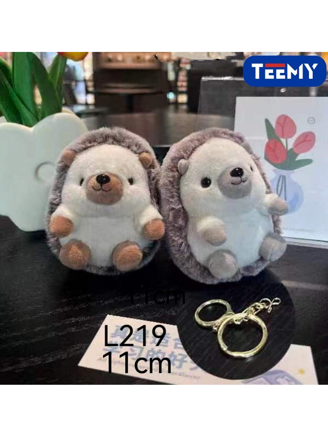 LLAVERO PELUCHE ERIZO 11 CM  PAQUETE 12 PIEZAS 1