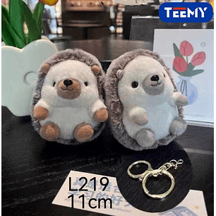 LLAVERO PELUCHE ERIZO 11 CM  PAQUETE 12 PIEZAS