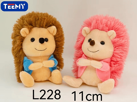 LLAVERO PELUCHE ERIZO 11 CM  PAQUETE 12 PIEZAS (L228)
