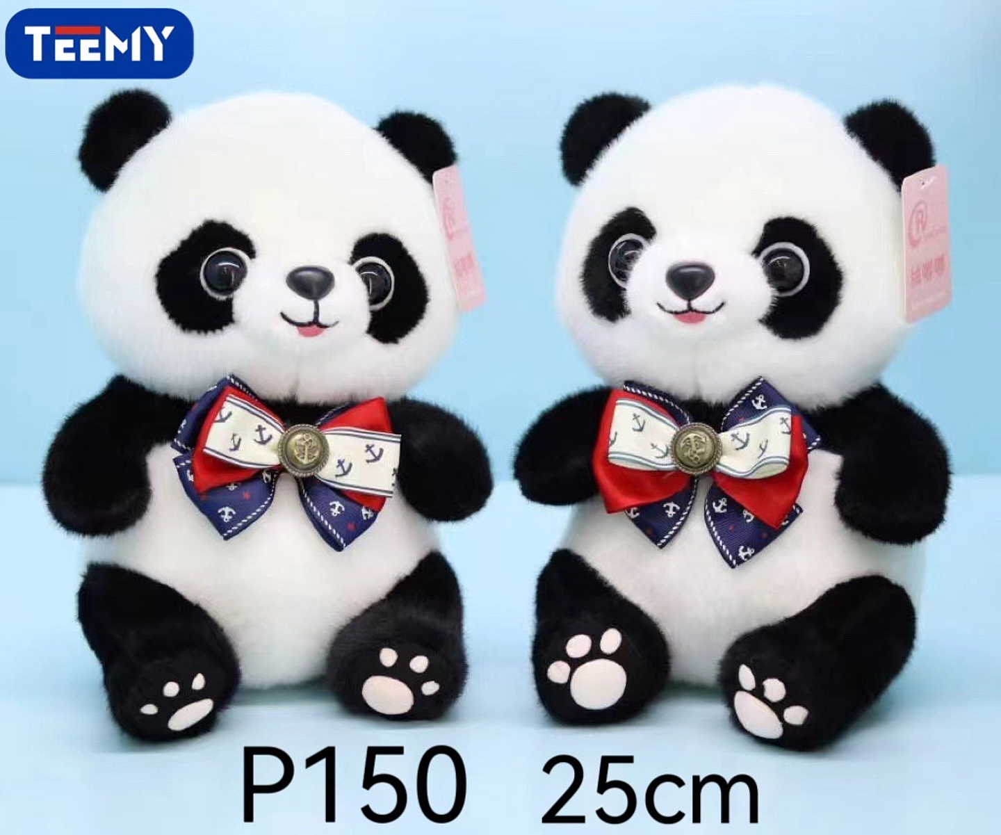 PELUCHE PANDA 25 CM  , PRECIO PUBLICADO ES AL POR MAYOR Y DEBEN SER 3 UNIDADES DEL MISMO  (P150) 1