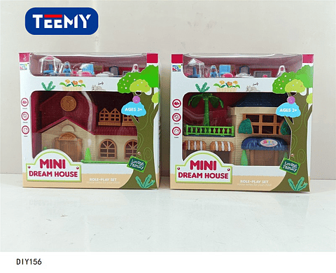 CASA ARMABLE CON ACCESORIOS , PRECIO PUBLICADO ES AL POR MAYOR Y DEBEN SER 3 UNIDADES DEL MISMO  (DIY156)