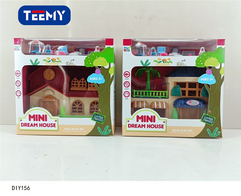 CASA ARMABLE CON ACCESORIOS , PRECIO PUBLICADO ES AL POR MAYOR Y DEBEN SER 3 UNIDADES DEL MISMO  (DIY156) 1