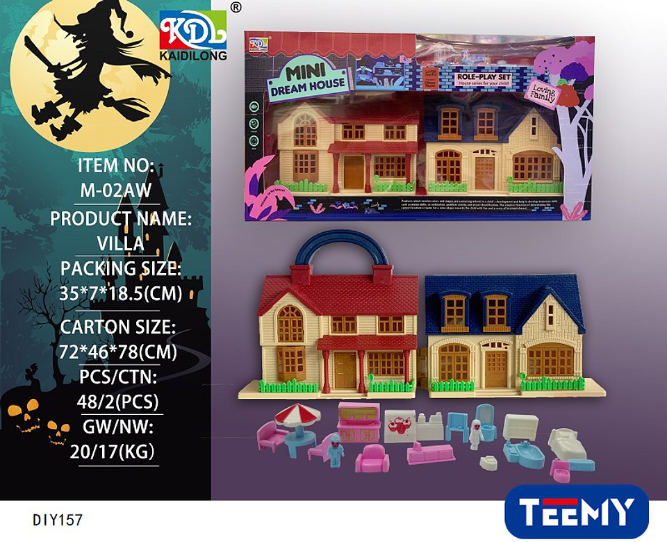 CASA ARMABLE CON ACCESORIOS , PRECIO PUBLICADO ES AL POR MAYOR Y DEBEN SER 3 UNIDADES DEL MISMO  (DIY157) 1