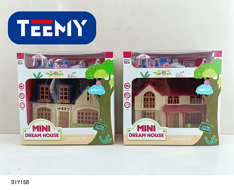 CASA ARMABLE CON ACCESORIOS , PRECIO PUBLICADO ES AL POR MAYOR Y DEBEN SER 3 UNIDADES DEL MISMO  (DIY158)