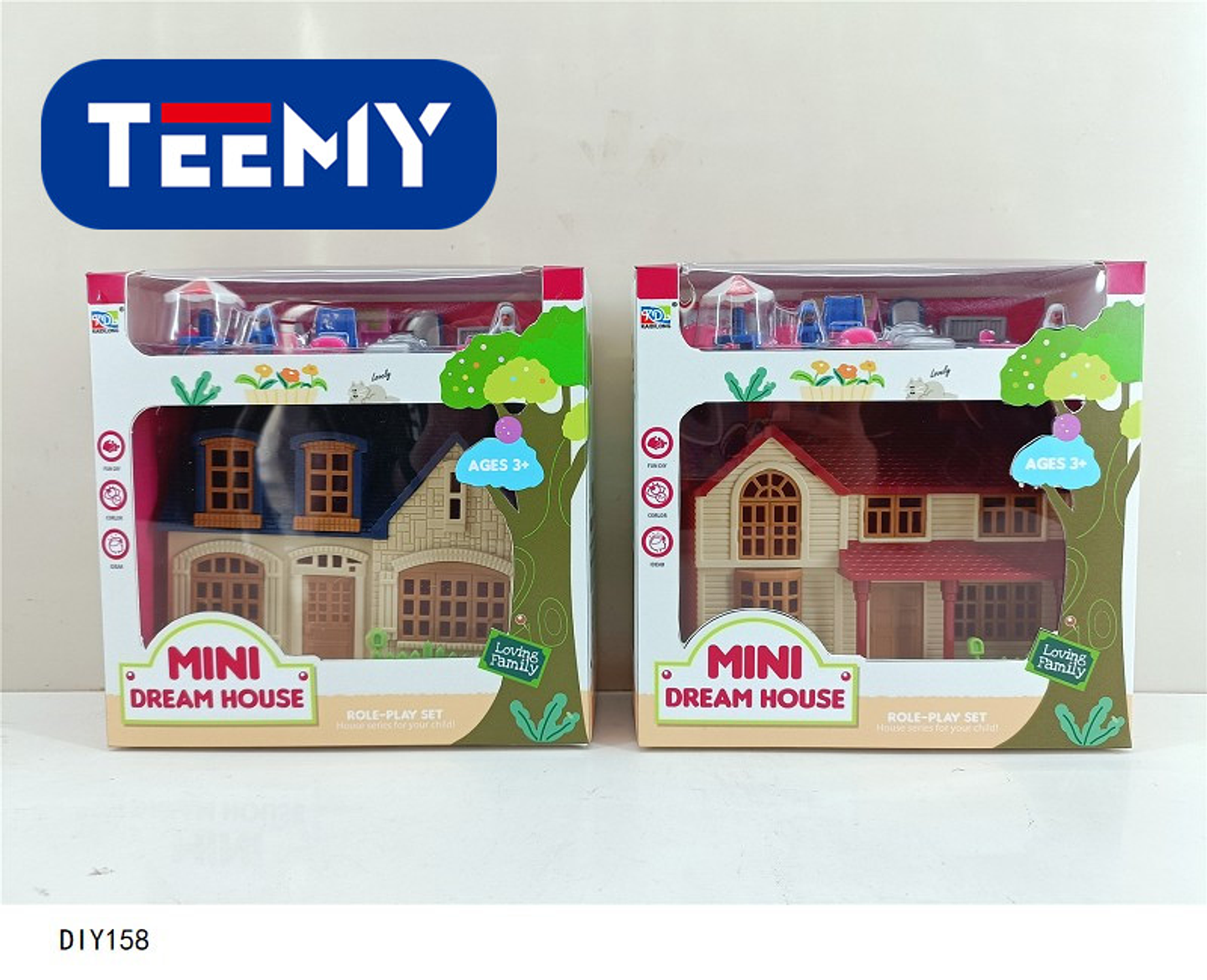 CASA ARMABLE CON ACCESORIOS , PRECIO PUBLICADO ES AL POR MAYOR Y DEBEN SER 3 UNIDADES DEL MISMO  (DIY158) 1