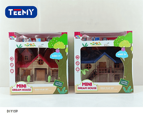 CASA ARMABLE CON ACCESORIOS , PRECIO PUBLICADO ES AL POR MAYOR Y DEBEN SER 3 UNIDADES DEL MISMO  (DIY159)